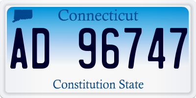 CT license plate AD96747