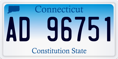 CT license plate AD96751