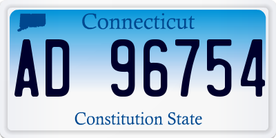 CT license plate AD96754