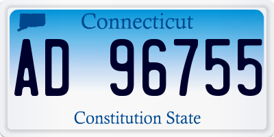 CT license plate AD96755