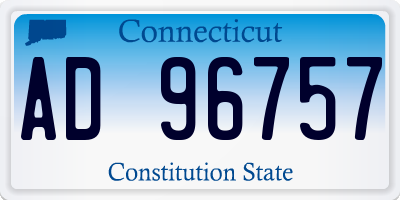 CT license plate AD96757