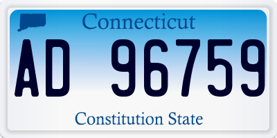 CT license plate AD96759