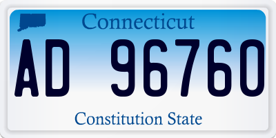 CT license plate AD96760