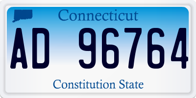 CT license plate AD96764