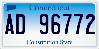 CT license plate AD96772