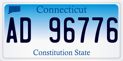CT license plate AD96776