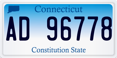 CT license plate AD96778