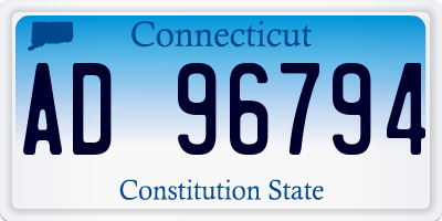 CT license plate AD96794