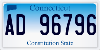 CT license plate AD96796