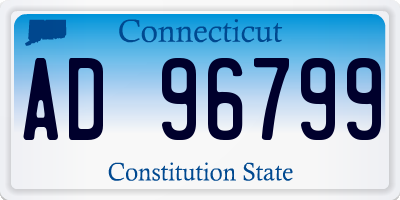 CT license plate AD96799