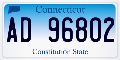 CT license plate AD96802