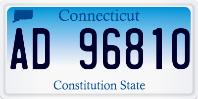 CT license plate AD96810