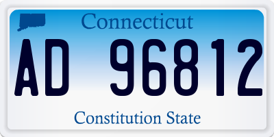CT license plate AD96812
