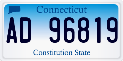 CT license plate AD96819