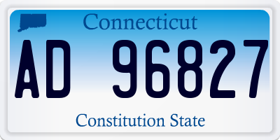 CT license plate AD96827