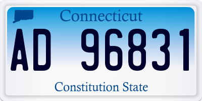 CT license plate AD96831