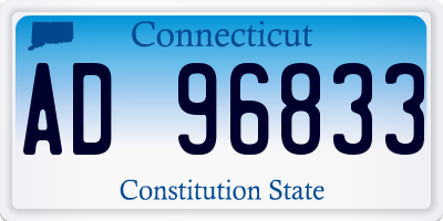 CT license plate AD96833