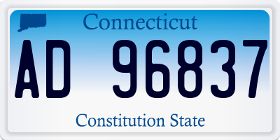 CT license plate AD96837