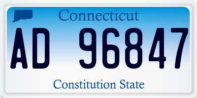 CT license plate AD96847