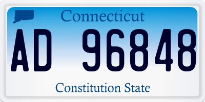 CT license plate AD96848