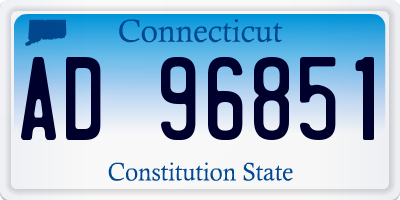 CT license plate AD96851