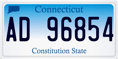 CT license plate AD96854