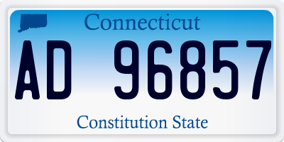 CT license plate AD96857