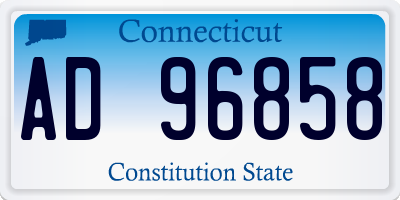 CT license plate AD96858