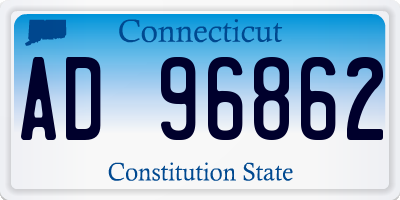 CT license plate AD96862