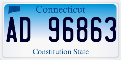 CT license plate AD96863