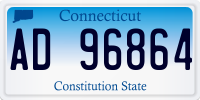 CT license plate AD96864
