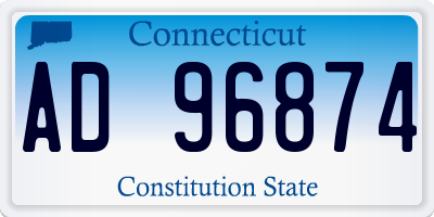 CT license plate AD96874