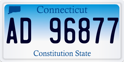 CT license plate AD96877