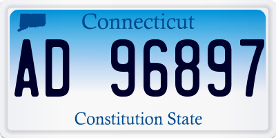 CT license plate AD96897