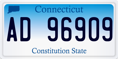 CT license plate AD96909