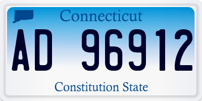 CT license plate AD96912