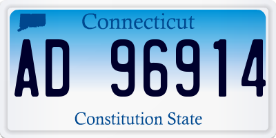 CT license plate AD96914