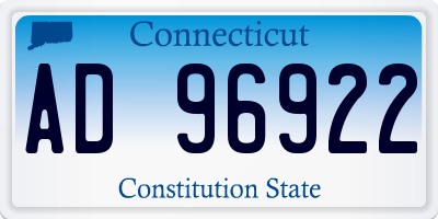 CT license plate AD96922
