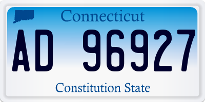 CT license plate AD96927