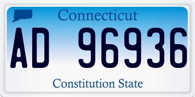 CT license plate AD96936