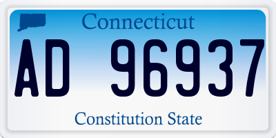 CT license plate AD96937