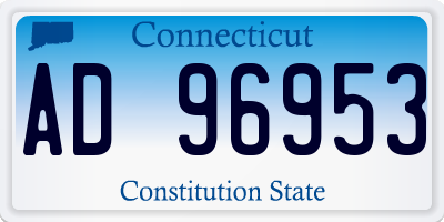 CT license plate AD96953
