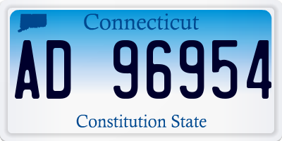 CT license plate AD96954