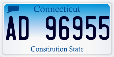 CT license plate AD96955