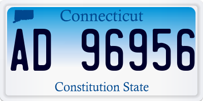 CT license plate AD96956