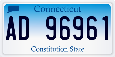 CT license plate AD96961