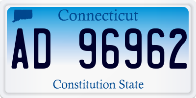 CT license plate AD96962