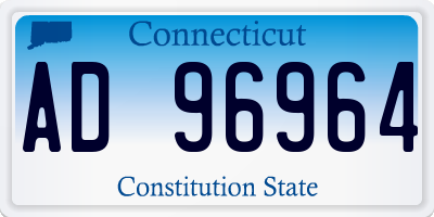 CT license plate AD96964