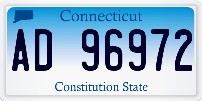 CT license plate AD96972