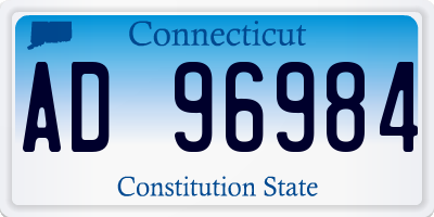 CT license plate AD96984